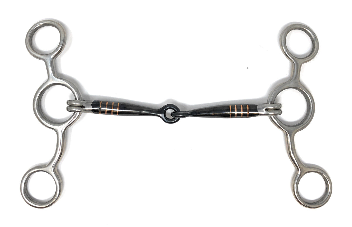 AJ Tack Junior Cow Horse Sliding Gag Bit, 6" Mouth