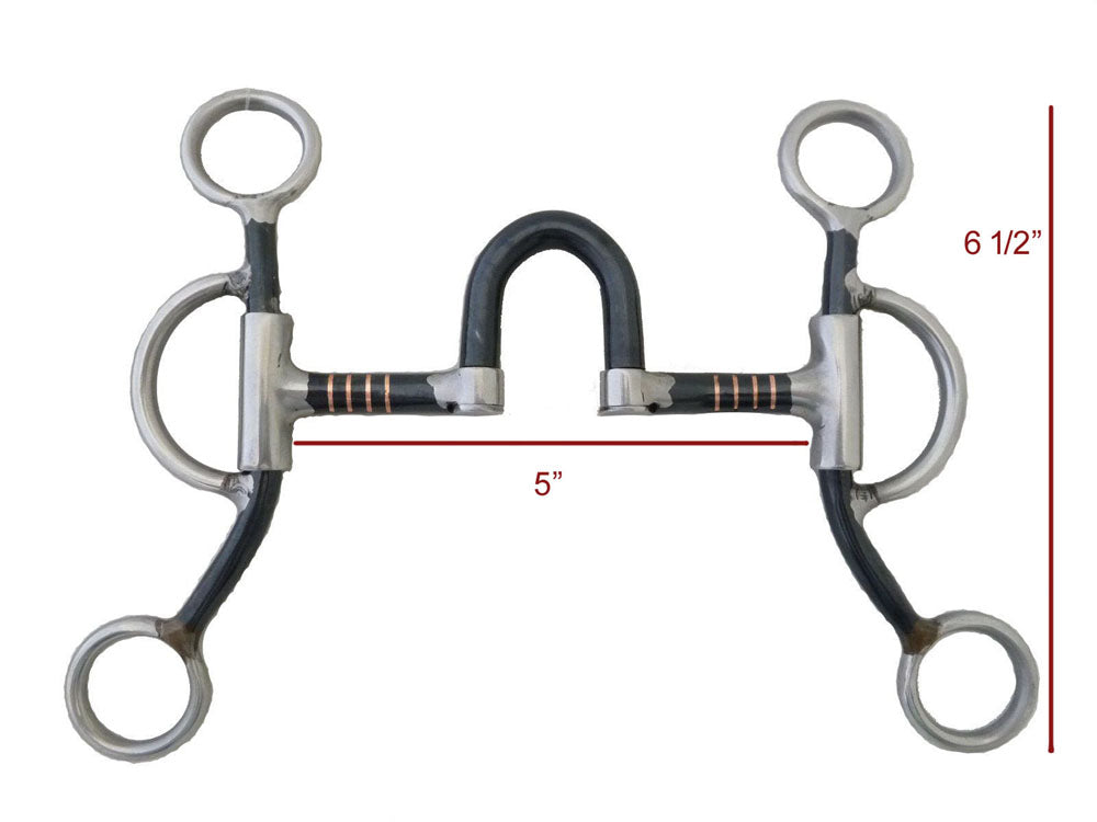 AJ Tack Double Rein Correction Short Shank Bit