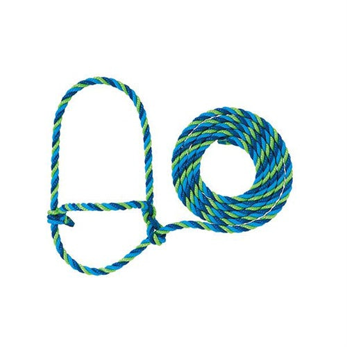 Cattle Rope Halter - BLUE/ BLUE -HURRICANE/BLUE- LIME/ ZEST