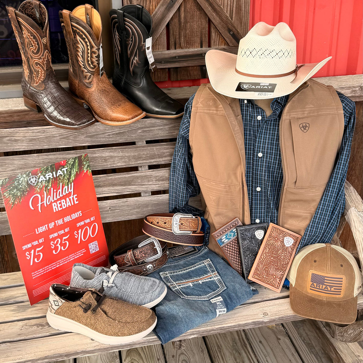 Khaki Southwest Vest | Ariat Mens