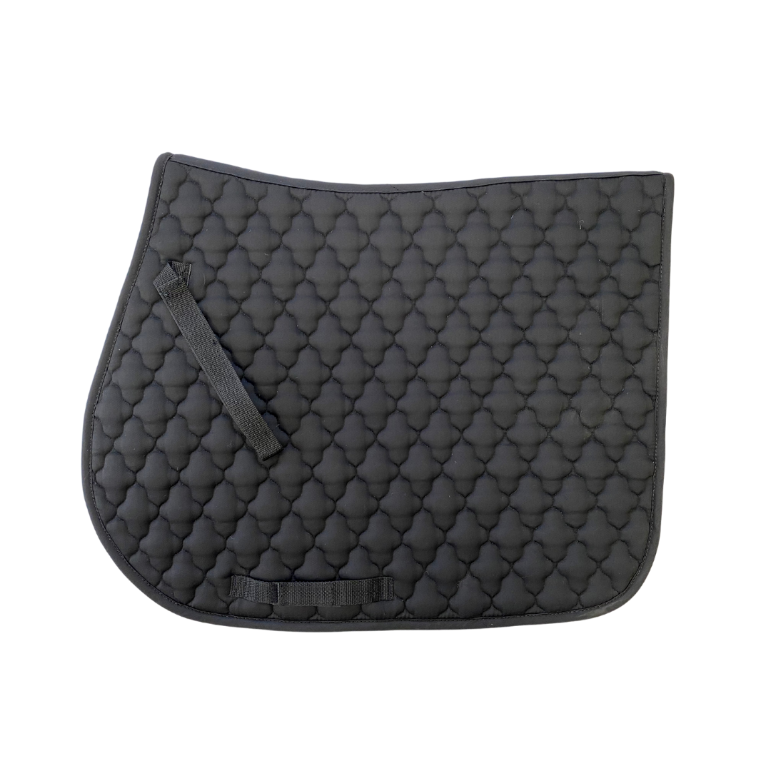 AJ Tack Quilted All-Purpose English Saddle Pad, Black