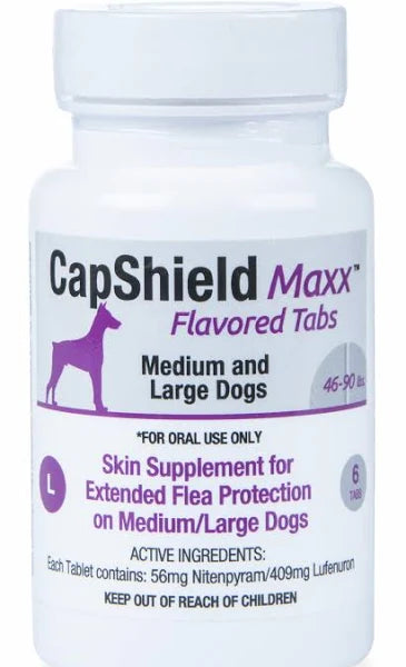 Capshield Maxx Flea Protection / 46-90 lb / 6 tablets - (Single tablet can be given once monthly as needed)
