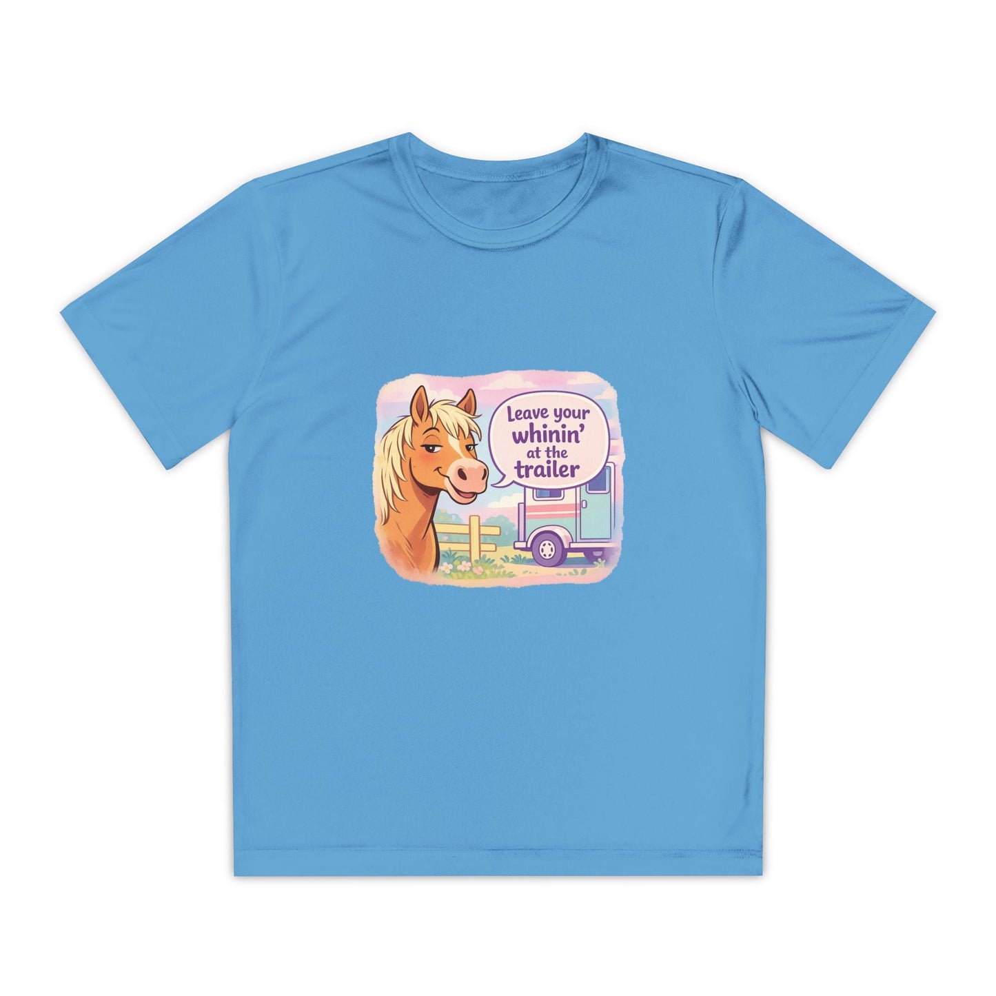 "Leave Your Whinin' at the Trailer" Girls Moisture-wicking Sport T-shirt