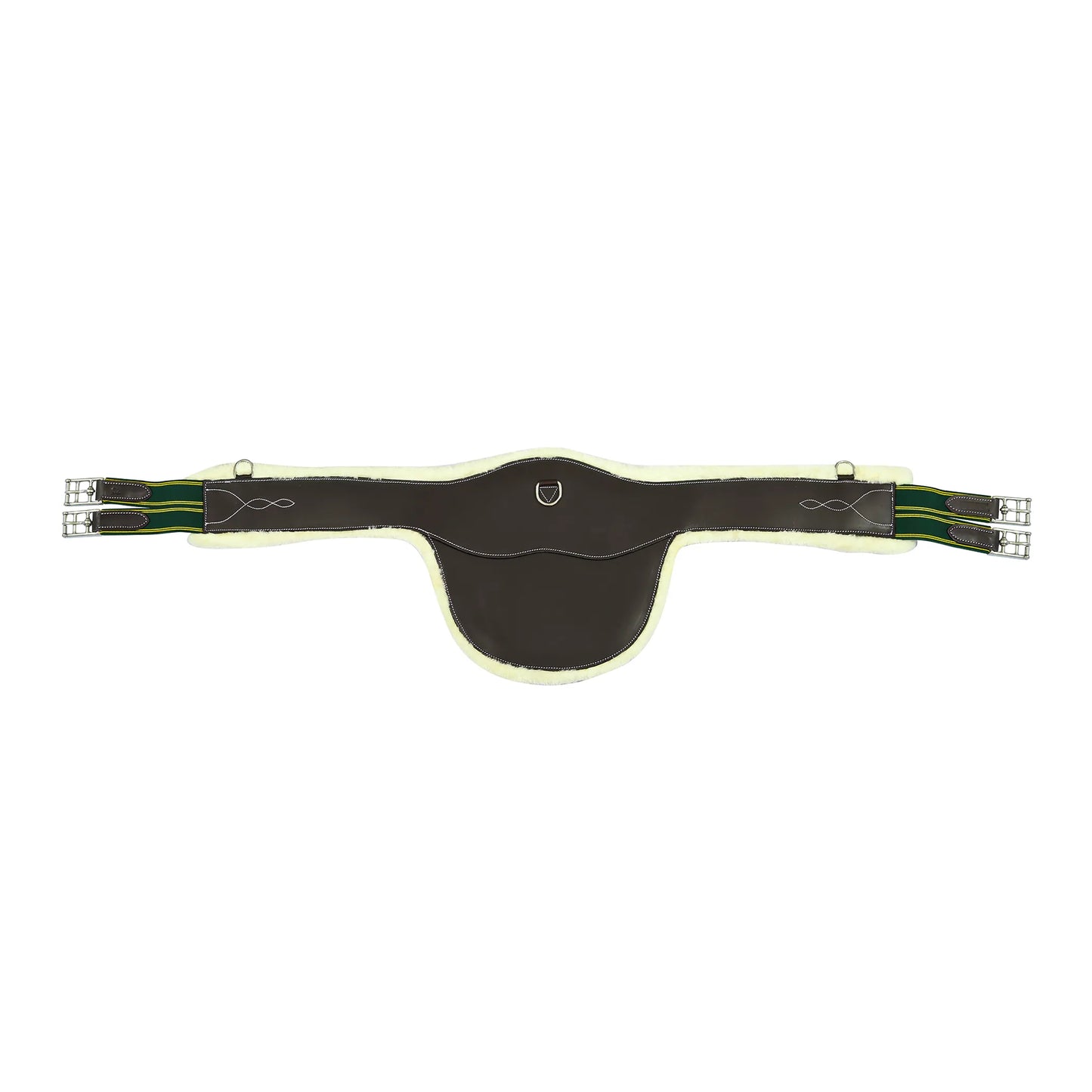 Henri de Rivel Anatomic Jumping Belly Guard Girth with Sherpa Fleece - Havana