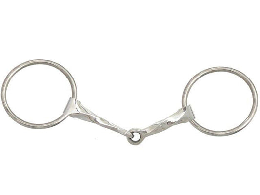 AJ Tack Slow Twist Loose Ring Snaffle Bit, 5"