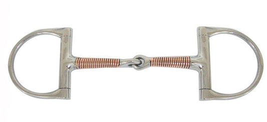 AJ Tack Copper Wire Wrapped Dee Ring Snaffle Bit