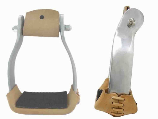 AJ Tack Aluminum Offset Roping Stirrups