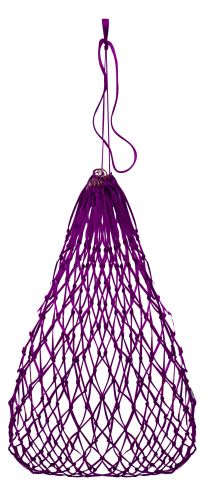 Slow feed hay bag with rings.