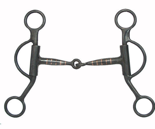 AJ Tack Short Shank Smooth Snaffle Bit, Multiple Rein Dees