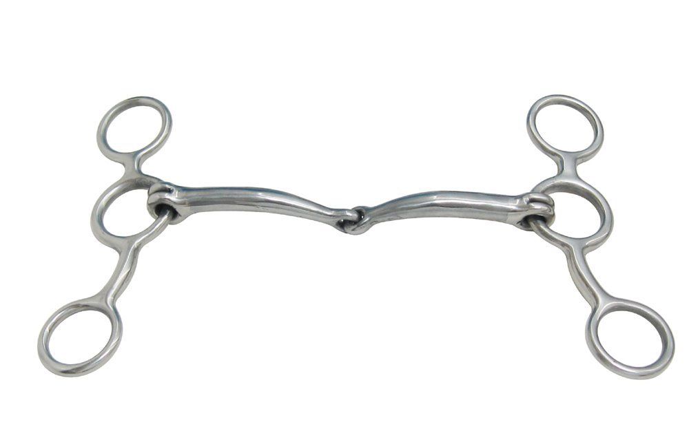 AJ Tack Jr Cowhorse Smooth Snaffle Gag Bit, 5 1/4" Cheek