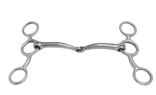 AJ Tack Jr Cowhorse Smooth Snaffle Gag Bit, 5 1/4" Cheek