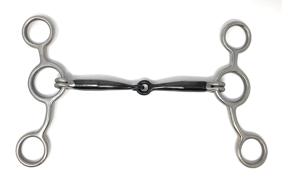 AJ Tack Junior Cow Horse Sliding Gag Bit, 6" Mouth