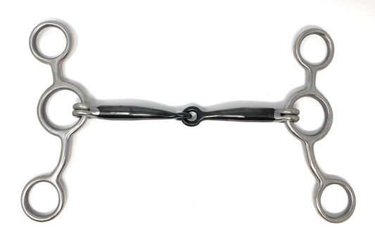 AJ Tack Junior Cow Horse Sliding Gag Bit, 6" Mouth