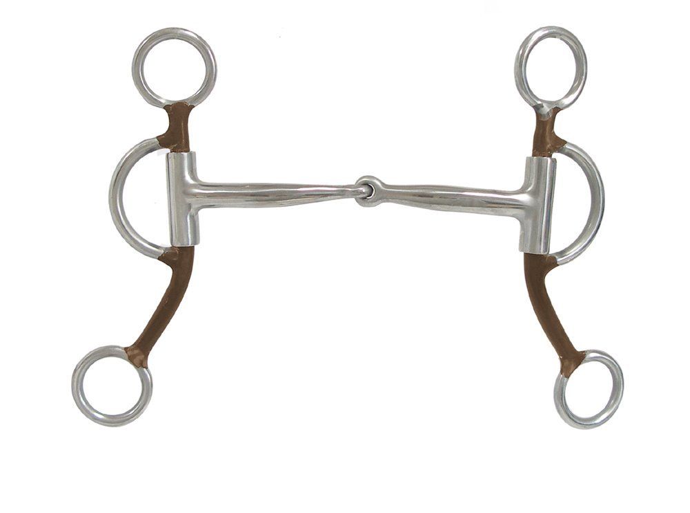 AJ Tack Short Shank Sweet Iron Snaffle Bit with Copper Inlay
