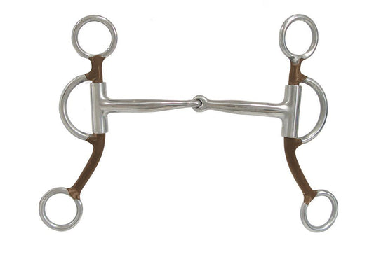AJ Tack Short Shank Sweet Iron Snaffle Bit with Copper Inlay