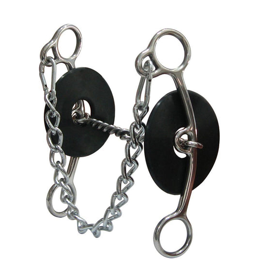 AJ Tack Lifter Gag Bit, Twisted Sweet Iron, Medium Shank