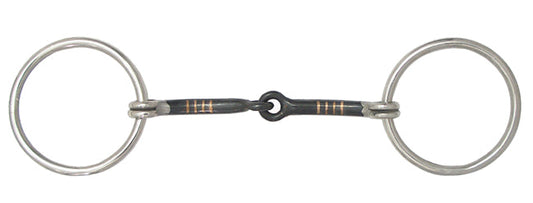 AJ Tack Loose Ring Sweet Iron Snaffle Bit, 6"