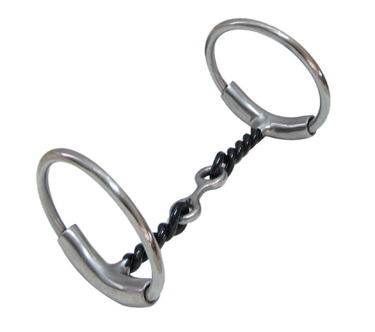 AJ Tack Sweet Iron Dog Bone Twisted Wire Bit, 5"