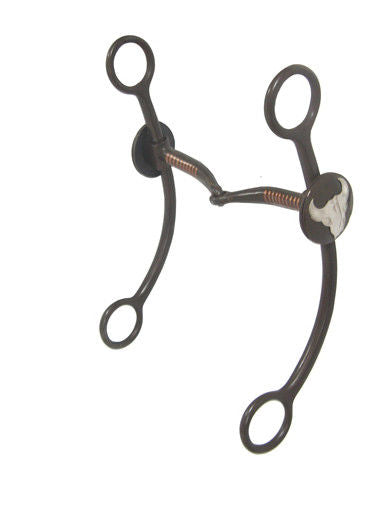 AJ Tack Snaffle Long Shank Bit, Sweet Iron