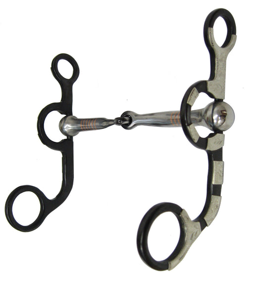 AJ Tack Argentine Snaffle Bit with Engraved Cheeks