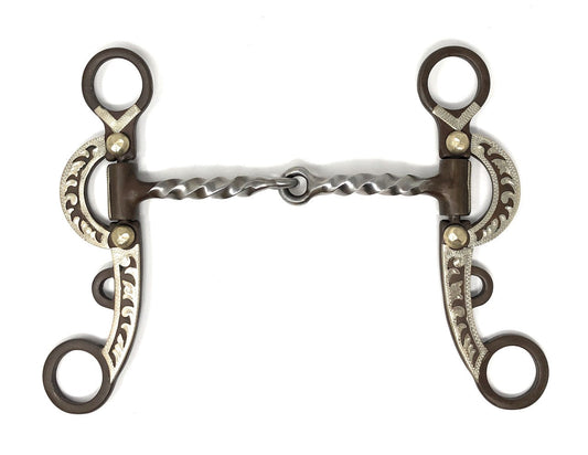 AJ Tack Argentine Engraved Sweet Iron Twist Snaffle Bit