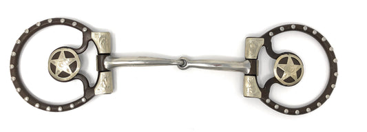 AJ Tack Offset Dee Snaffle Bit with Star Concho