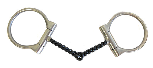 AJ Tack Dee Ring Twisted Snaffle Bit