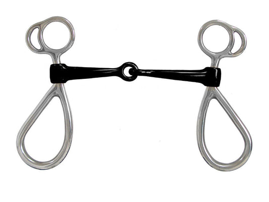 AJ Tack Sweet Iron Short Shank Bit, Large Rein Loops