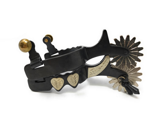 Youth Antique Brown Hearts Spurs
