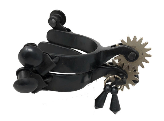 AJ Tack Baby Black Steel Spurs, Keepsake