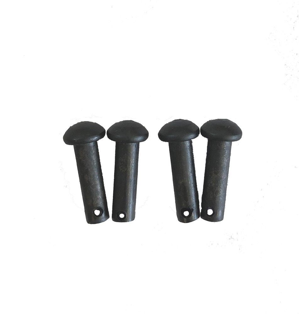 AJ Tack Black Steel Spur Rowel Pins, 2 Pairs