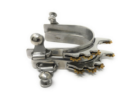 Youth Horizontal Brass Rowel Bumper Spurs