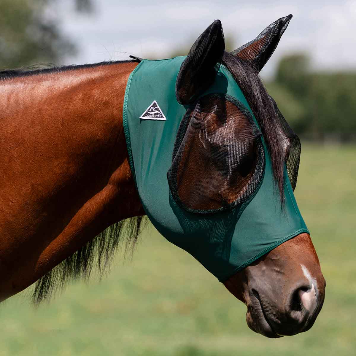 Lycra Fly Mask Emerald