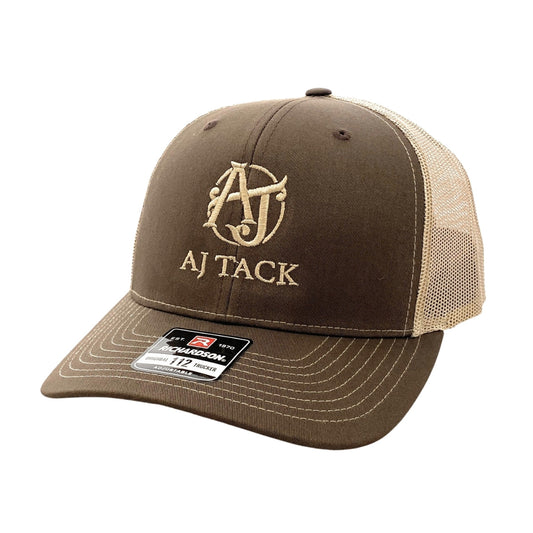 AJ Tack Brown Mesh Back Snapback Cap