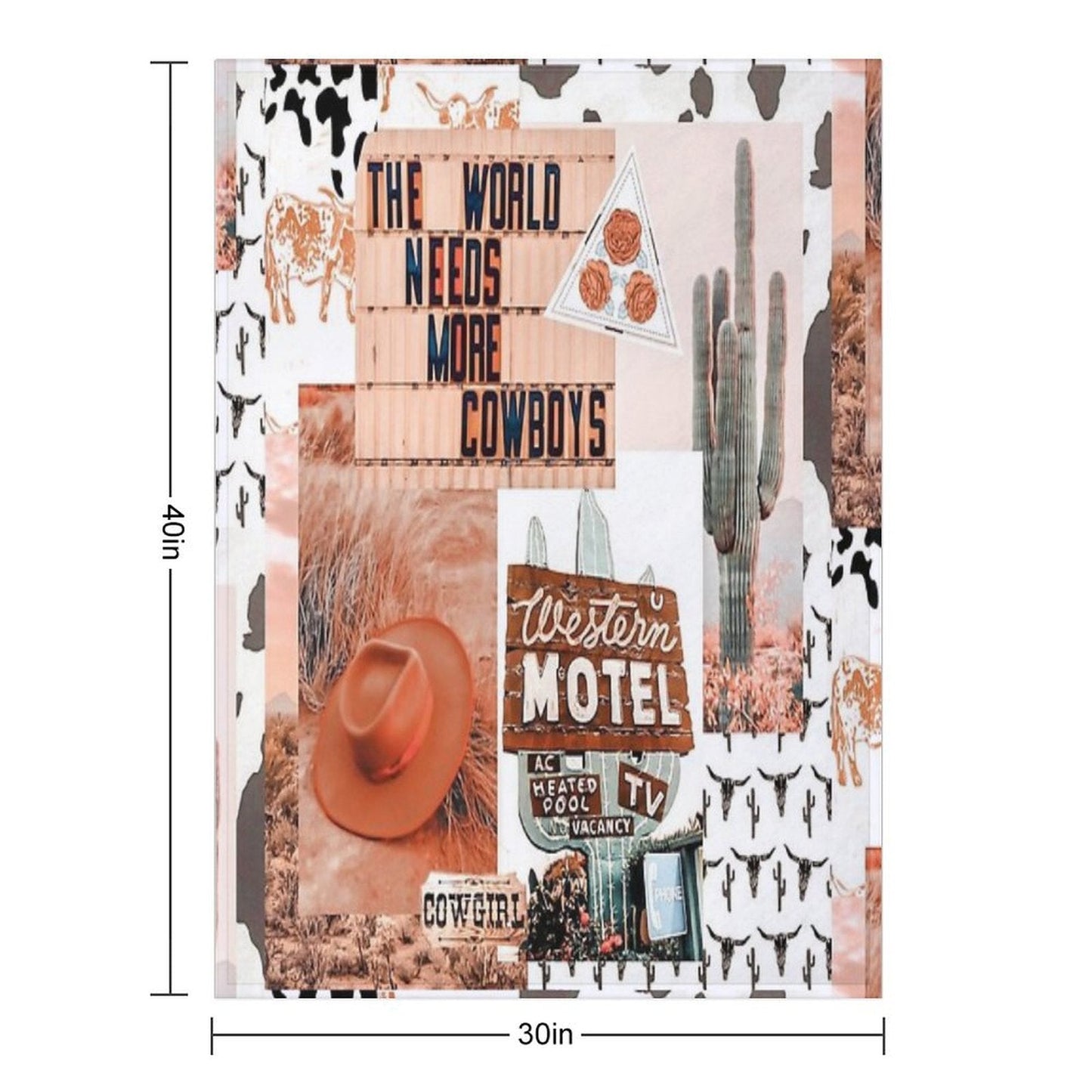 Western, Cowgirl Collage Art  Pinterest, Yeehaw Collage Throw Blanket
