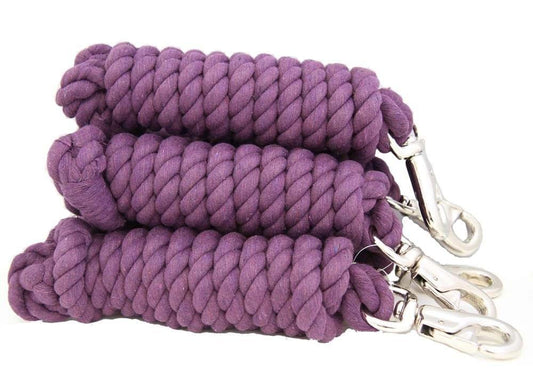 AJ Tack Cotton Lead Rope with Bull Snap, Set of 5