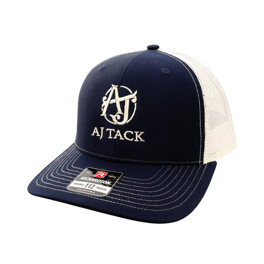 AJ Tack Navy Blue Mesh Back Snapback Cap