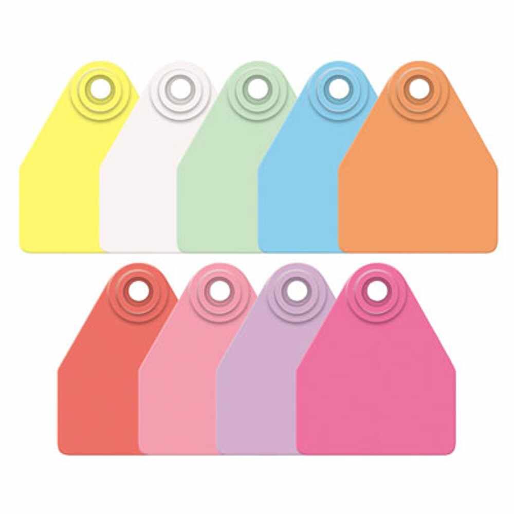 BLANK WHITE ALLFLEX MED. FEM/SM MALE  25/BG