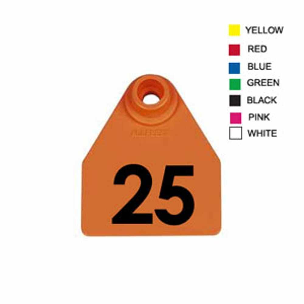 BLANK WHITE ALLFLEX MED. FEM/SM MALE  25/BG