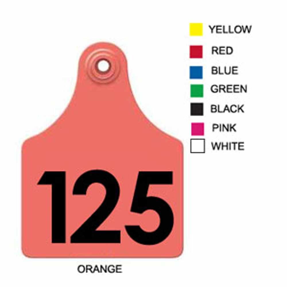 76-100 ORANGE Allflex: Maxi Fem/Sm Male
