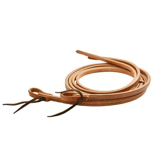 Harness Leather Double-N-Stitched Split Reins - 5/8" x 7'6"