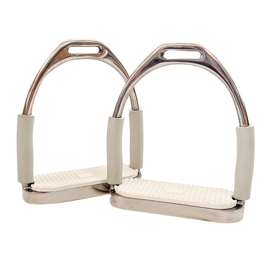 Jointed Flex Stirrup Irons - White