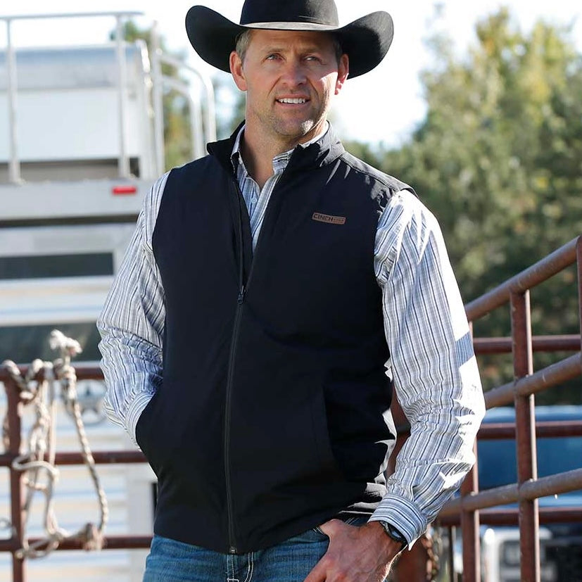 Black Canvas Vest | Cinch Mens