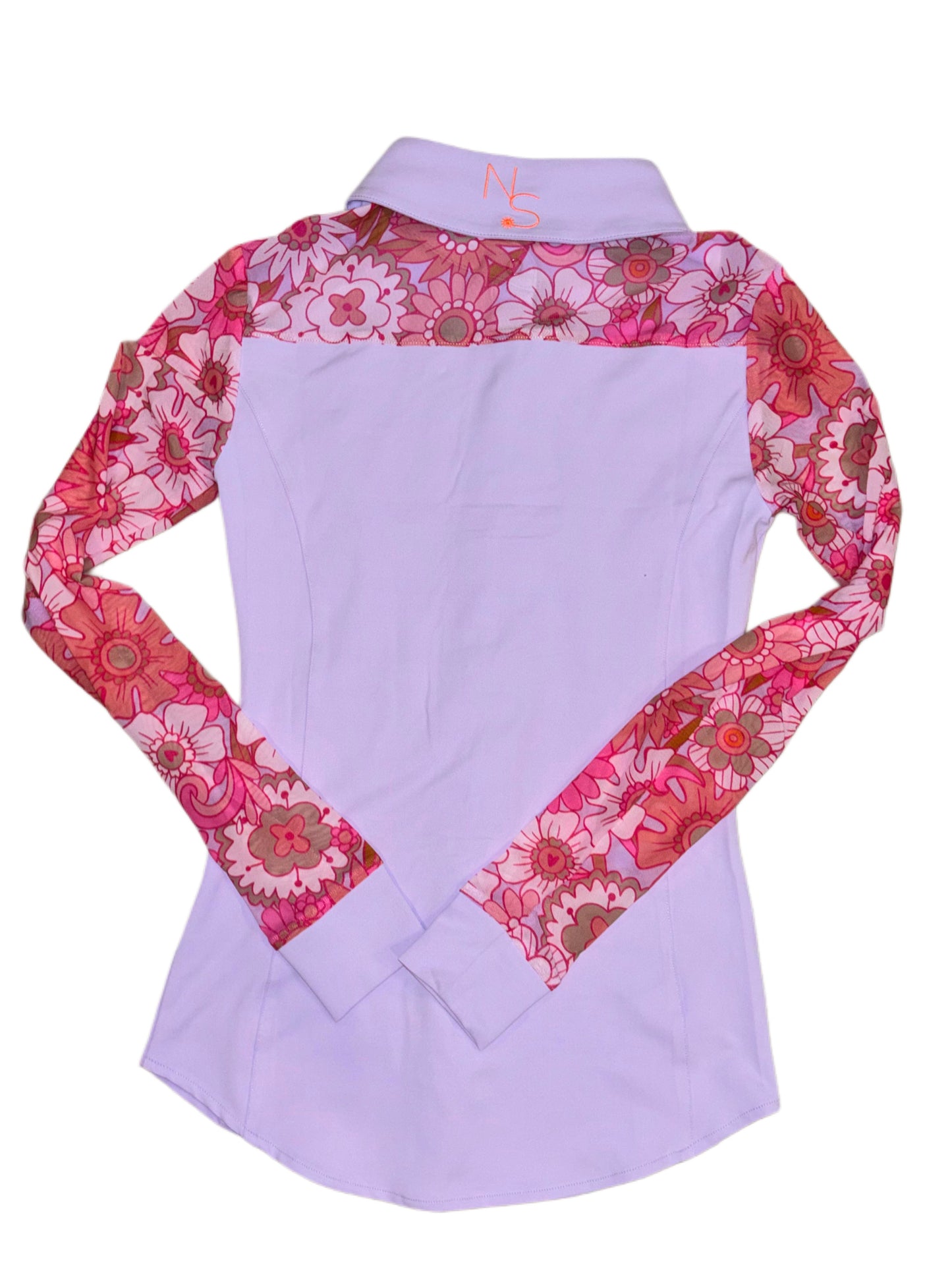 AeroTEQ Girls Wildflower Fever Mesh Pearl Snap Rodeo Shirt