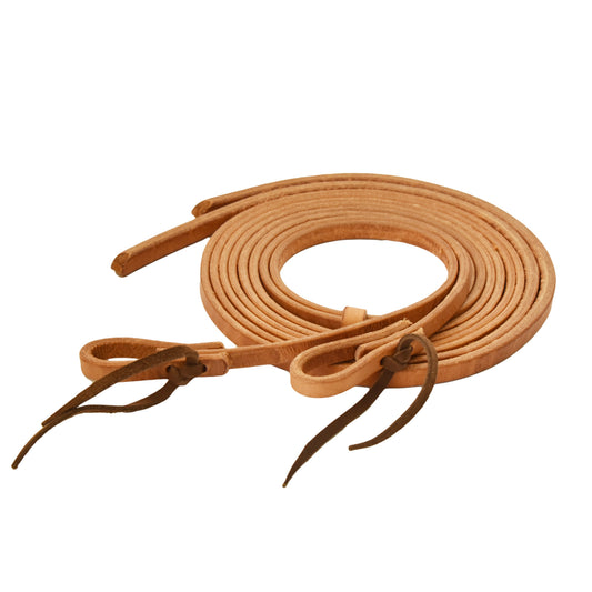 AJ Tack Harness Leather Split Reins - 1/2in x 8ft