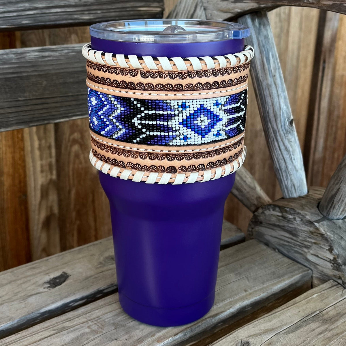 Purple Beaded Tumbler