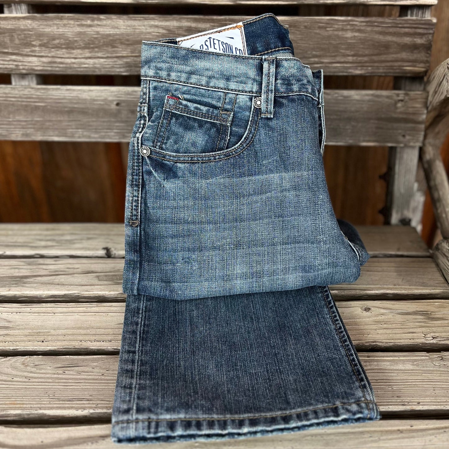 Stone Wash Bootcut Jeans | Stetson