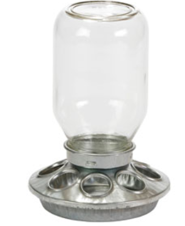 BABY CHICK FEEDER W / MASON JAR