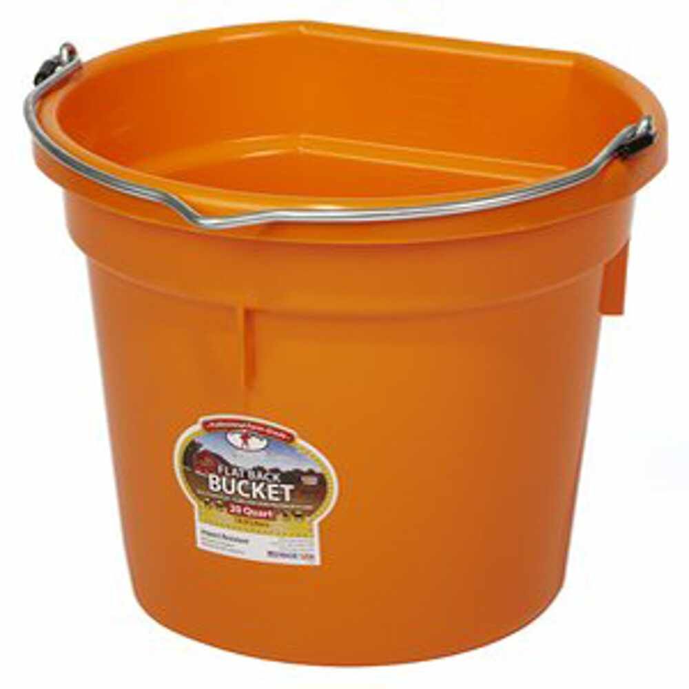 20 QT. FLAT BACK - ORANGE 12/CS.
