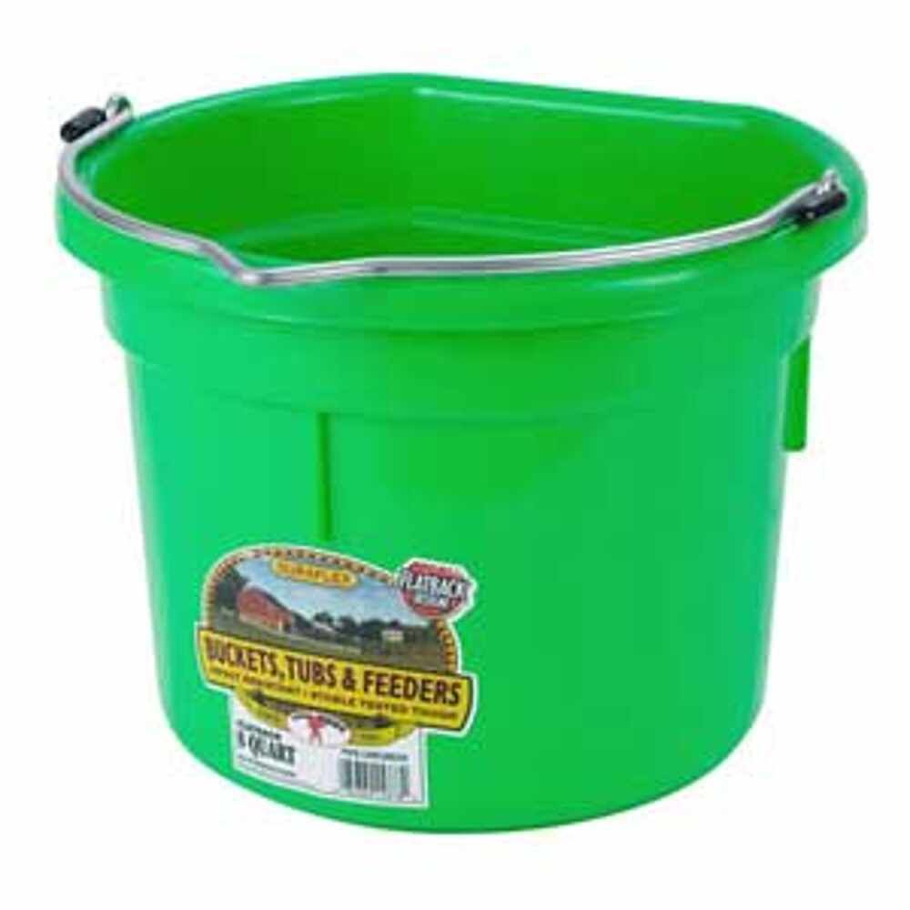 8 QT. FLAT BACK - LIME GREEN